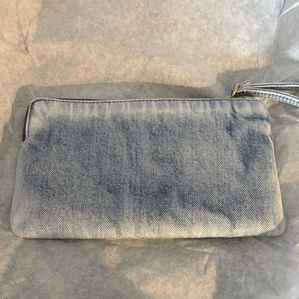 Coach Light Blue Denim Wristlet - Picture 2 of 3